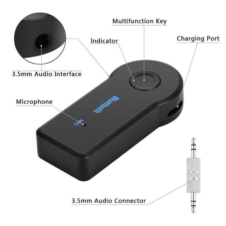 Car Bluetooth AUX Receiver Adapter - AutoZ.pk