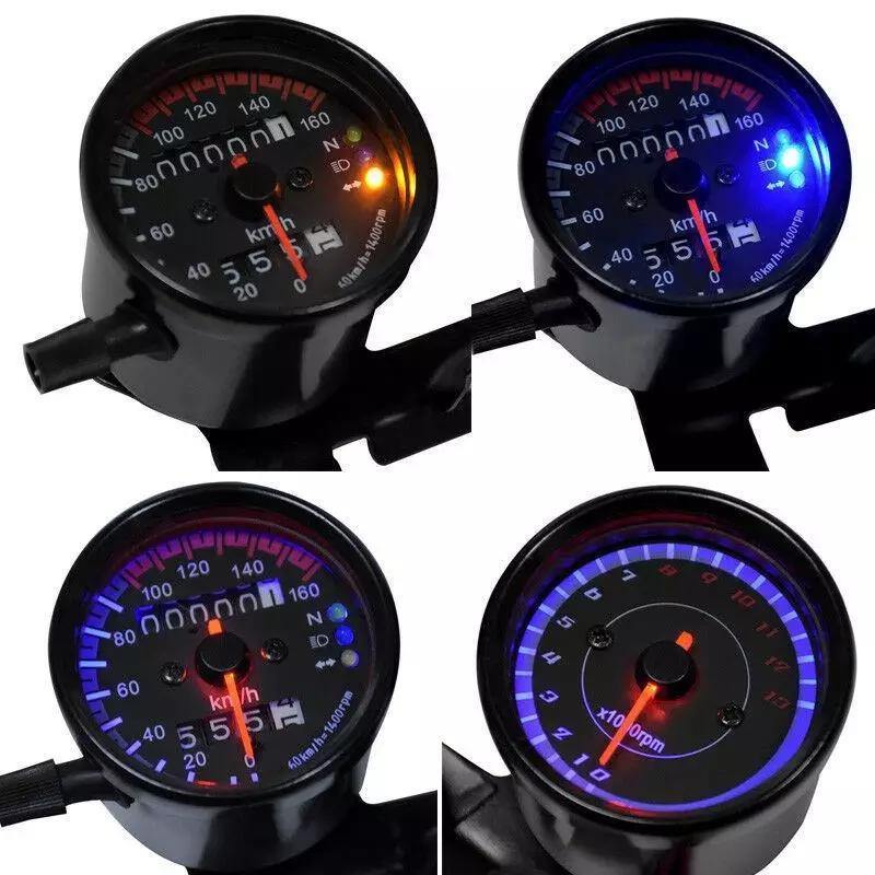 Universal Motorbike LED Tachometer Km/h Speedometer - AutoZ.pk