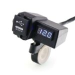 Waterproof Motorcycle 5V 3.1A Dual USB Charger with Volt Meter - AutoZ.pk