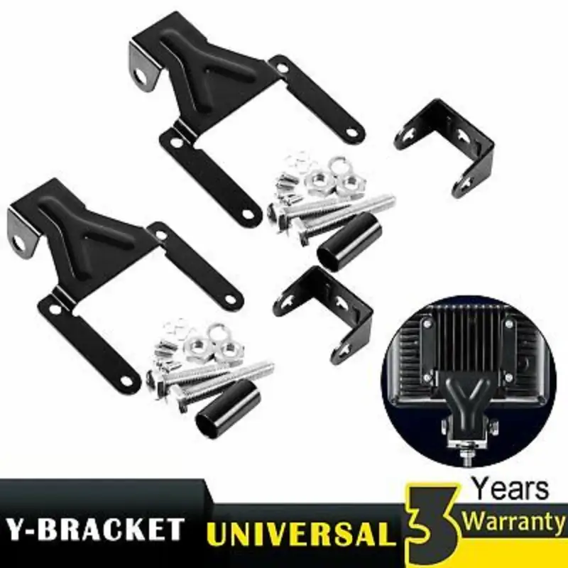 Pair Mounting Brackets For 4x6"Inch LED Headlights Front Driving Lamp Kits